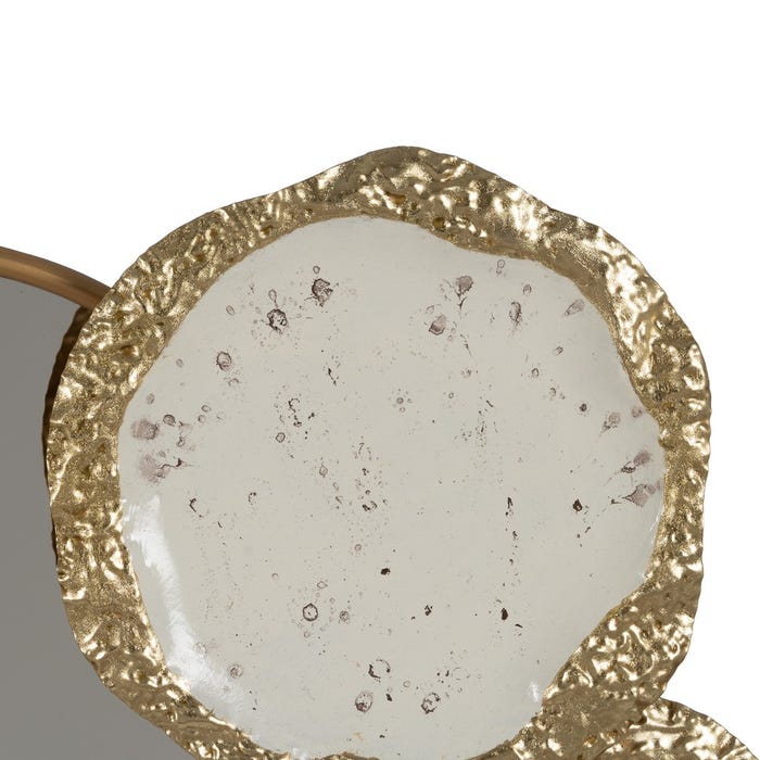 Black-White Metal Mirror Wall Mural 125.10 X 5.70 X 52.70