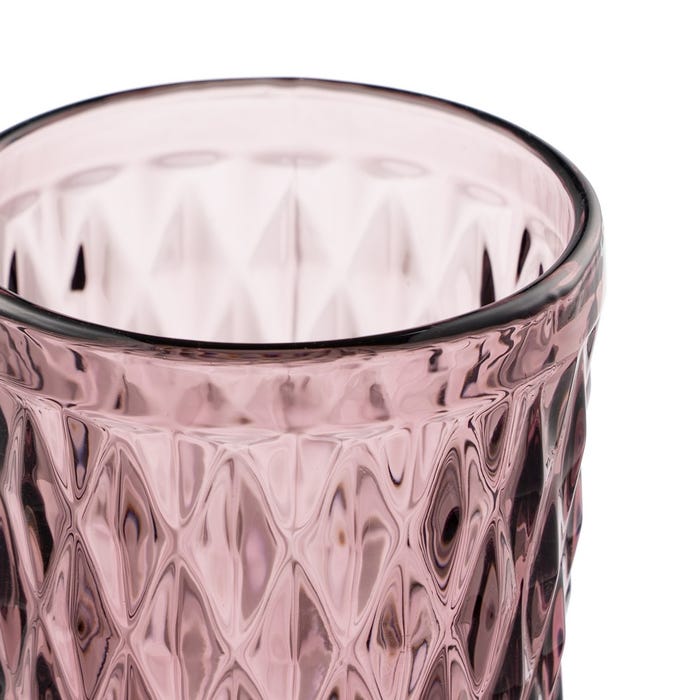 Vaso Rosa Cristal Decoración 8 X 8 X 12,50 Cm