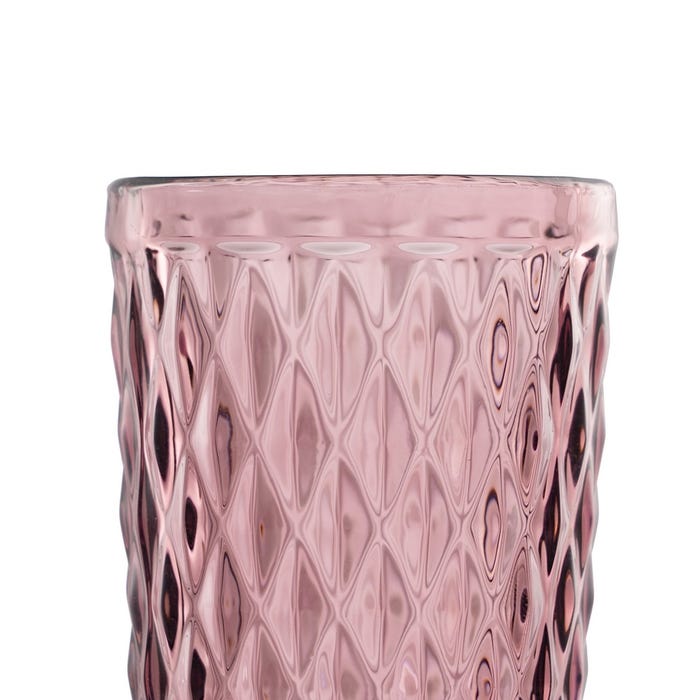 Vaso Rosa Cristal Decoración 8 X 8 X 12,50 Cm