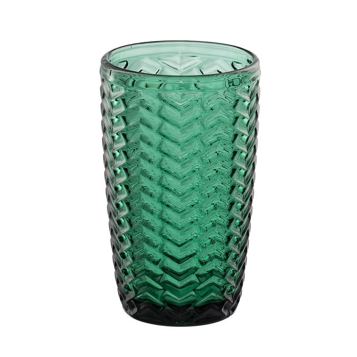 Vaso Verde Cristal Decoración 8 X 8 X 13 Cm
