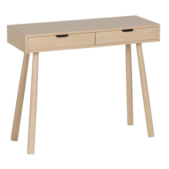 Consola em madeira natural Dm 90 x 35 x 75 cm