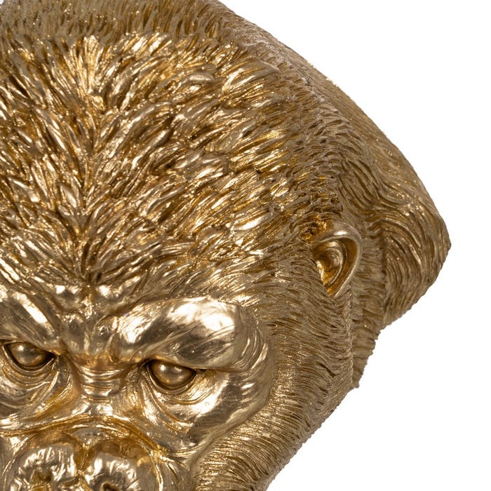 Luminária de parede em resina Gorilla Gold 32 x 28 x 23,50 cm