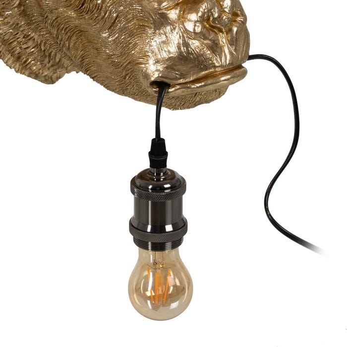Luminária de parede em resina Gorilla Gold 32 x 28 x 23,50 cm