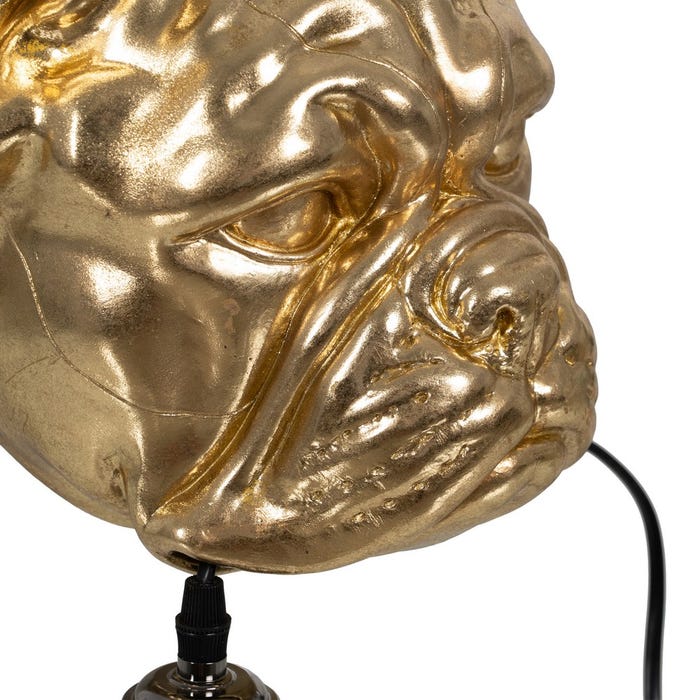 Aplique Pared Bull Dog Oro Resina 28 X 26,50 X 23 Cm