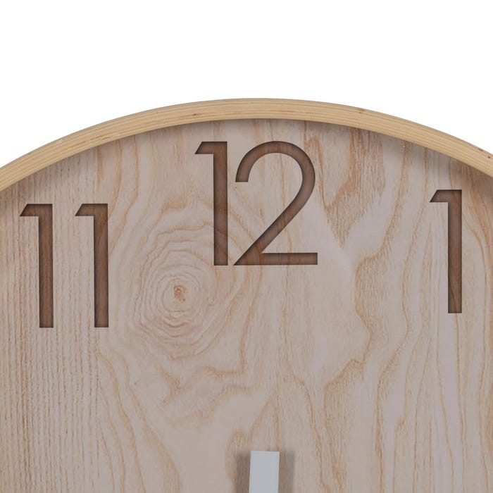 Reloj Natural Madera Decoración 60 X 60 X 5,50 Cm
