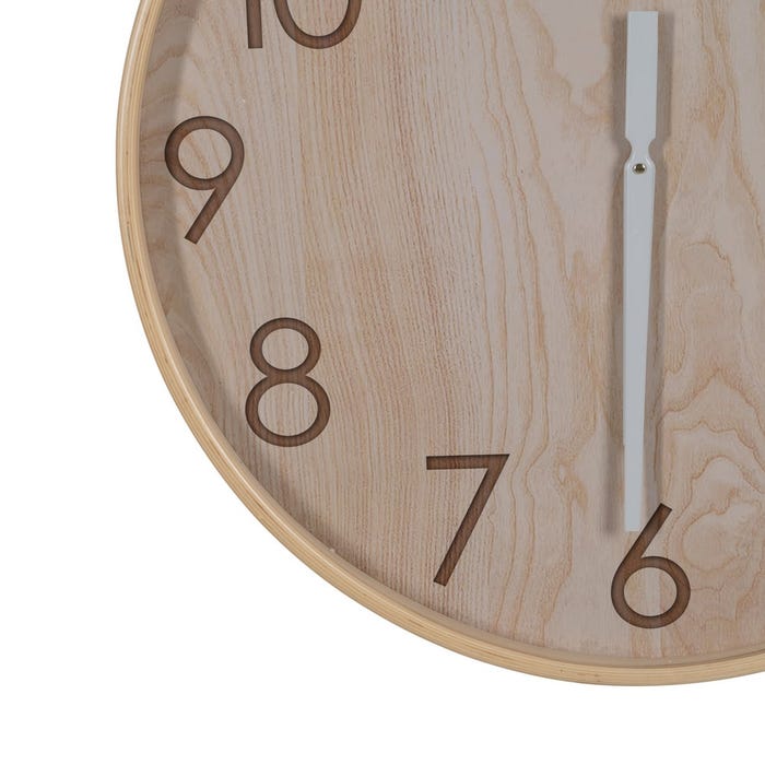 Reloj Natural Madera Decoración 60 X 60 X 5,50 Cm