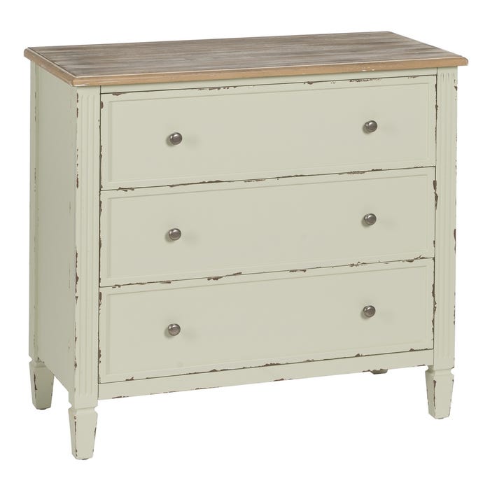 Cómoda Beige Madera 90 X 42 X 85 Cm