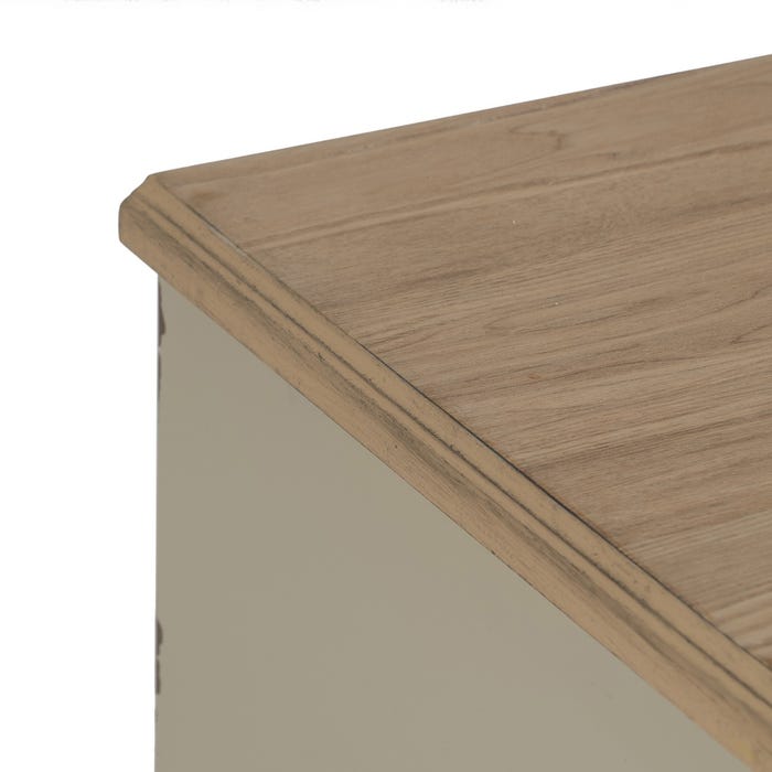 Cómoda Crema Madera 80 X 38 X 73 Cm