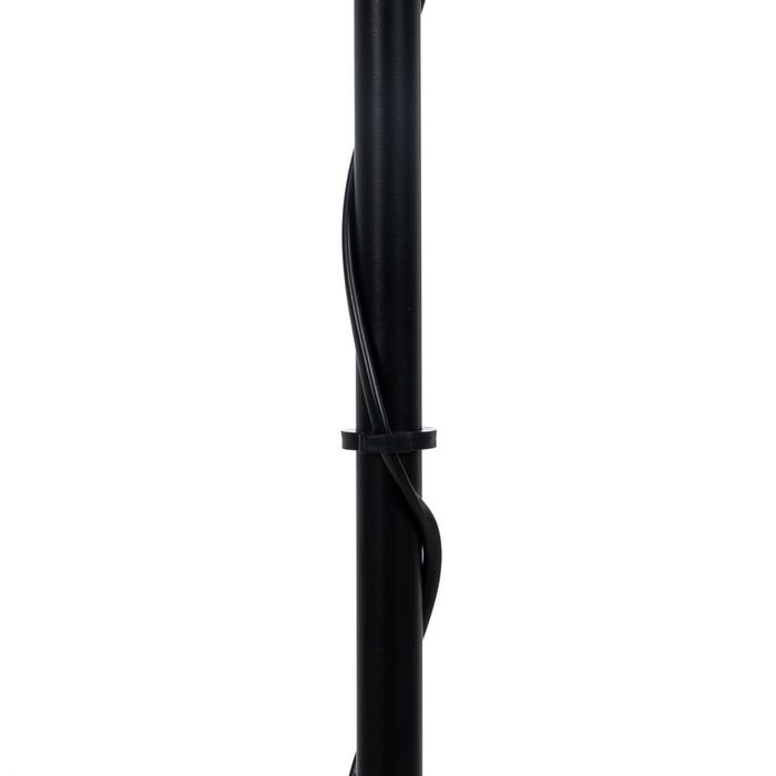 Lámpara Suelo Negro-Natural Metal-Madera 26 X 26 X 149 Cm