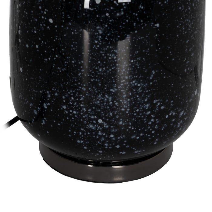 Lámpara Mesa Negro-Gris Cristal 39 X 39 X 64 Cm