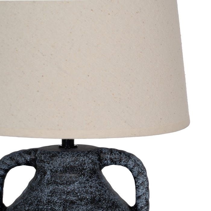 Lámpara Mesa Gris-Beige Cerámica 25 X 25 X 43 Cm