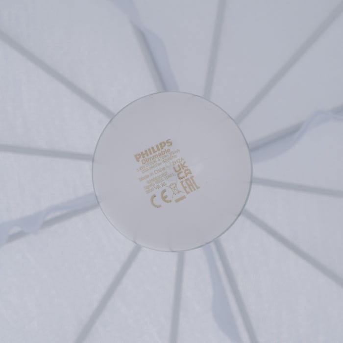White Fabric Ceiling Lamp 33 x 33 x 47 cm