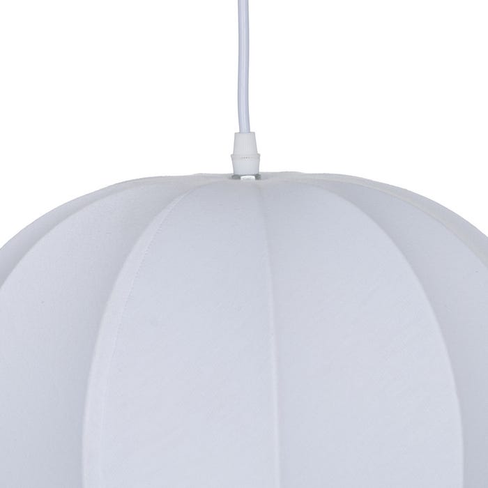 White Fabric Ceiling Lamp 33 x 33 x 47 cm