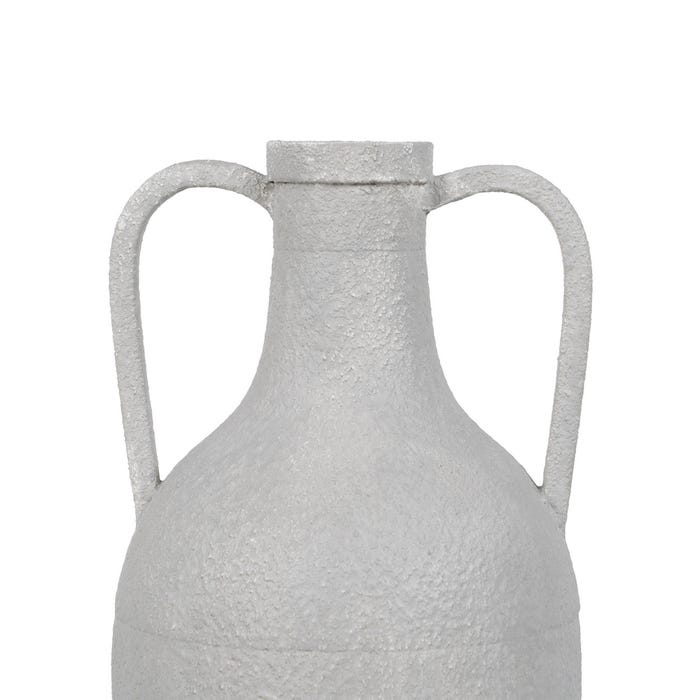 Cántaro Blanco Metal Decoración 18,50 X 18,50 X 38,50 Cm
