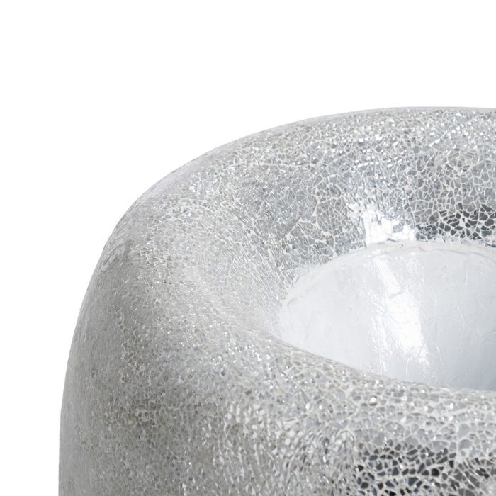 Vaso de fibra de vidro branco para decoração 46 x 46 x 70,50 cm