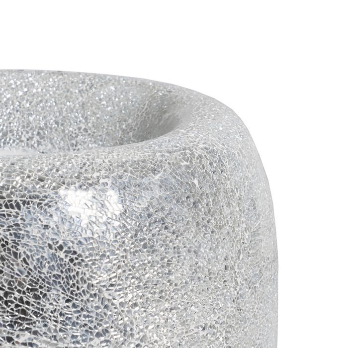 Vaso de fibra de vidro branco para decoração 46 x 46 x 70,50 cm