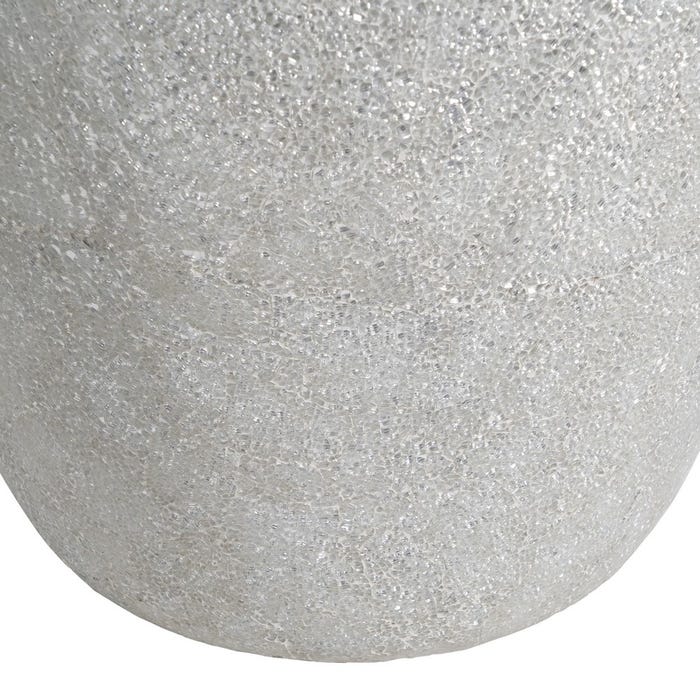 Vaso de fibra de vidro branco para decoração 46 x 46 x 70,50 cm