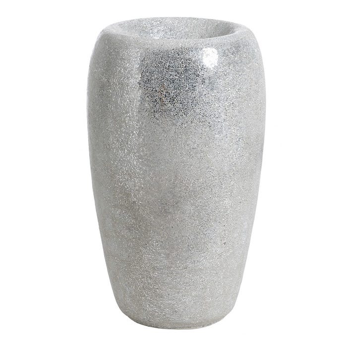 White Fiberglass Vase Decoration 46 x 46 x 91 cm