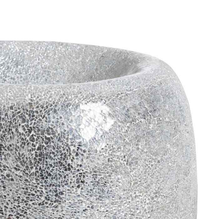 White Fiberglass Vase Decoration 46 x 46 x 91 cm