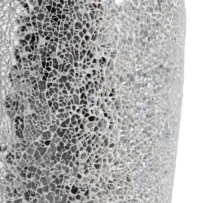 Decoração de vaso de fibra de vidro branco 25 x 25 x 82 cm