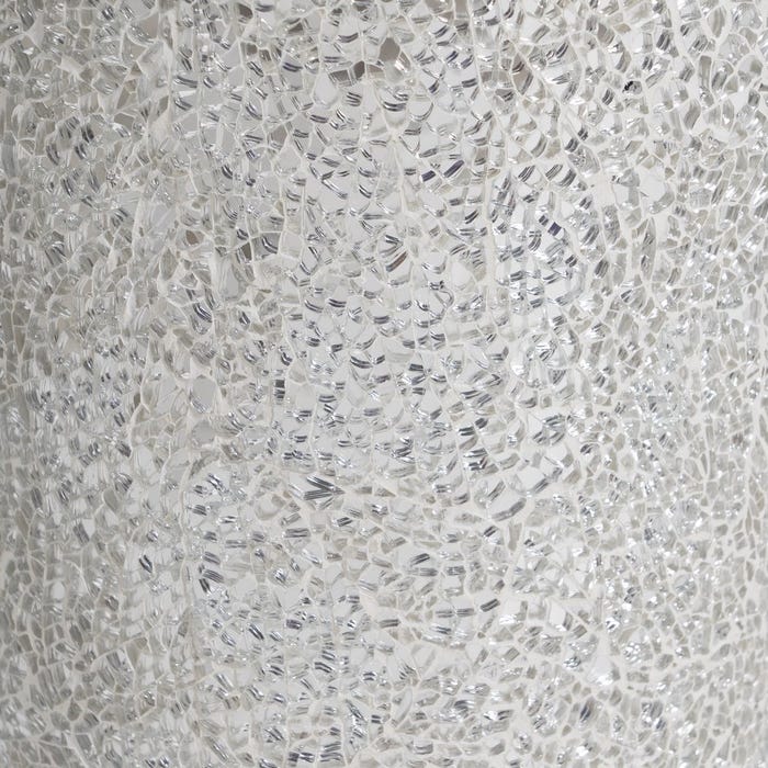 Decoração de vaso de fibra de vidro branco 25 x 25 x 82 cm