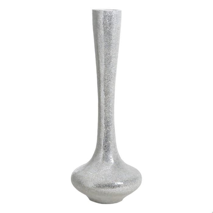 Decoração de vaso de fibra de vidro branco 54 x 54 x 154 cm