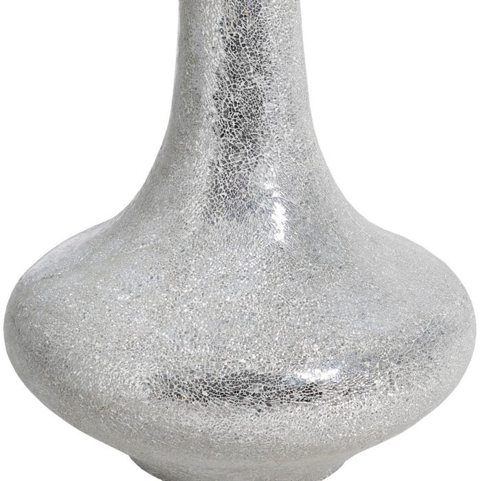 Decoração de vaso de fibra de vidro branco 54 x 54 x 154 cm