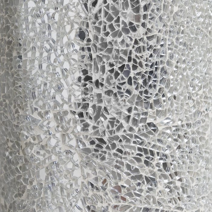 Decoração de vaso de fibra de vidro branco 54 x 54 x 154 cm