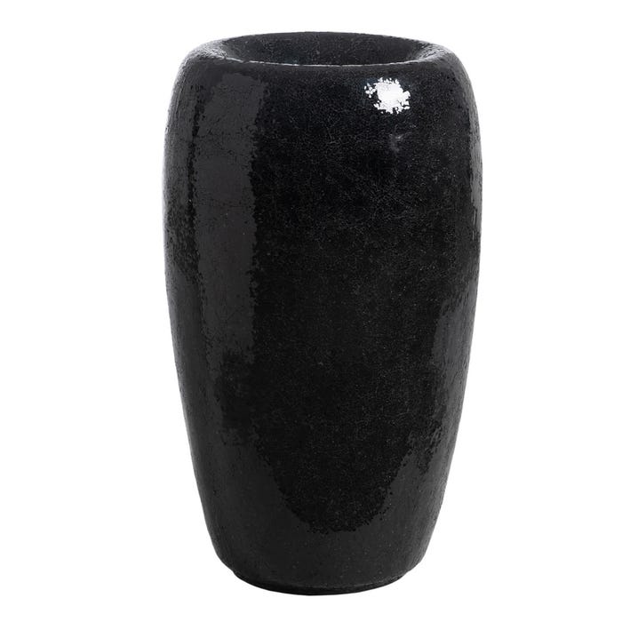 Black Fiberglass Vase Decoration 46 x 46 x 91 cm
