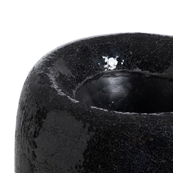 Black Fiberglass Vase Decoration 46 x 46 x 91 cm