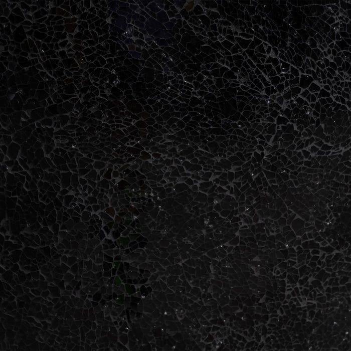 Jarrón Negro Fibra De Vidrio Decoración 46 X 46 X 91 Cm