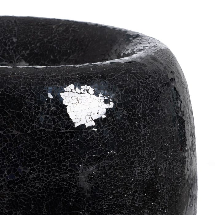 Black Fiberglass Vase Decoration 46 x 46 x 91 cm