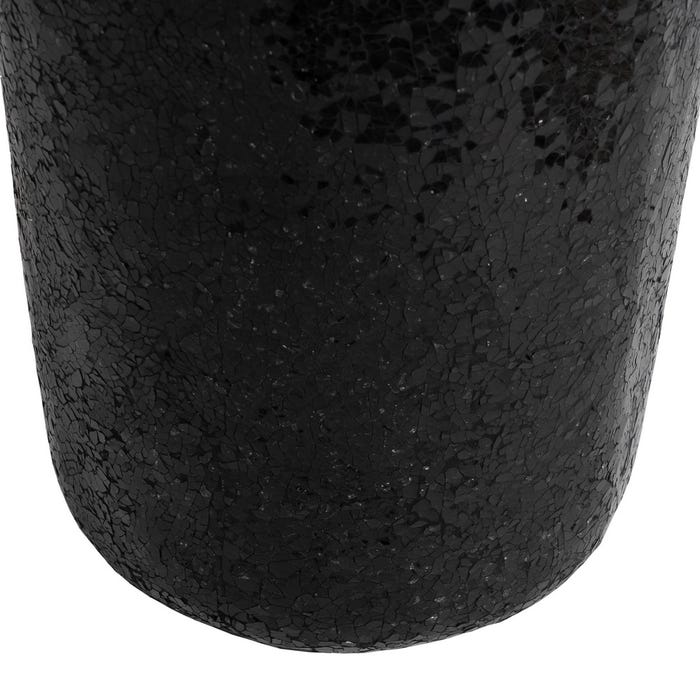 Decoração de vaso de fibra de vidro preta 30 x 30 x 109,50 cm