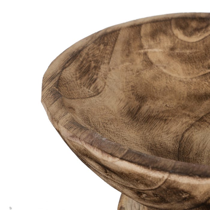 Centro Mesa Natural Madera Paulonia 30 X 30 X 18 Cm