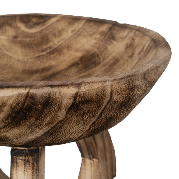 Centro Mesa Natural Madera Paulonia 30 X 30 X 18 Cm