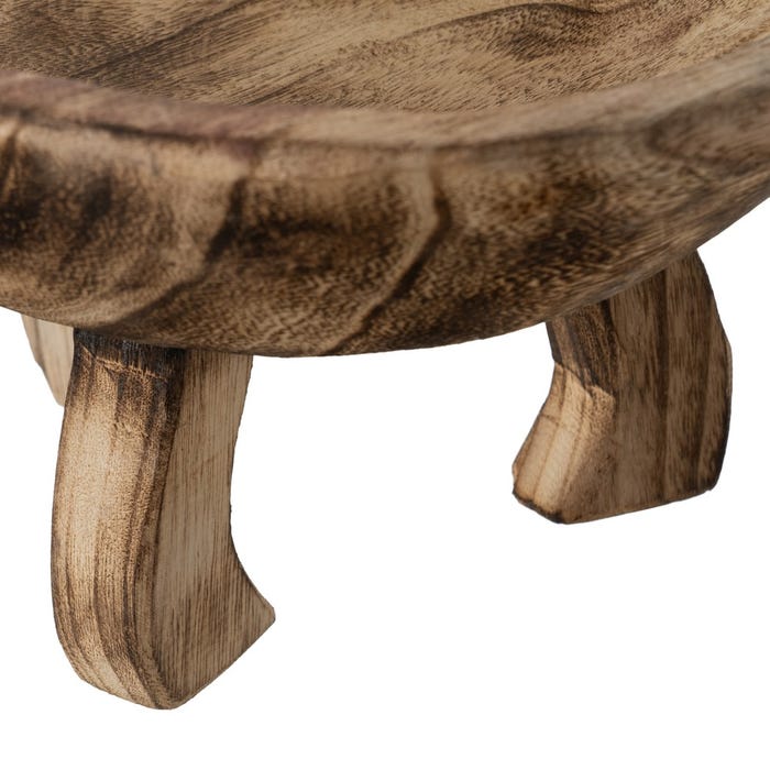 Centro Mesa Natural Madera Paulonia 30 X 30 X 18 Cm