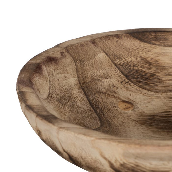 Centro Mesa Natural Madera Paulonia 27 X 27 X 16 Cm