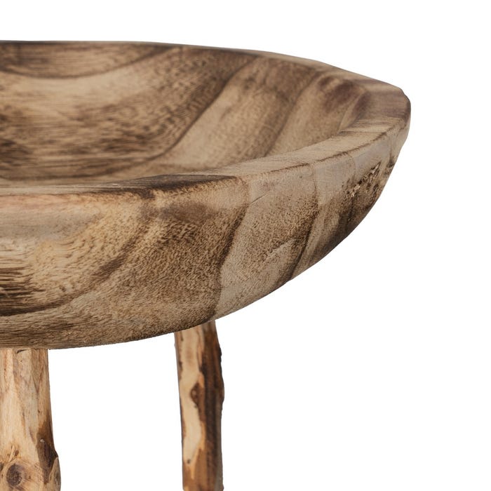 Centro Mesa Natural Madera Paulonia 27 X 27 X 16 Cm
