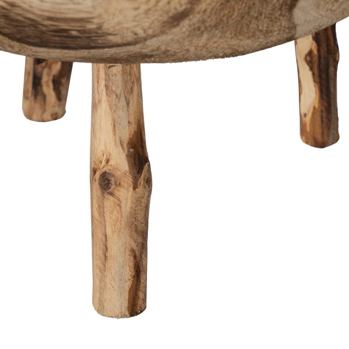 Centro Mesa Natural Madera Paulonia 27 X 27 X 16 Cm