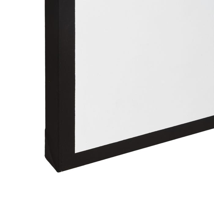 Pintura abstrata pintada à mão sobre tela de algodão e montada em moldura de madeira, pronta para pendurar