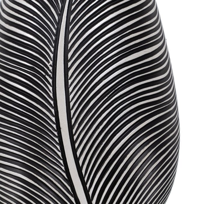 Black-White Polyresin Vase 19 X 19 X 30 Cm