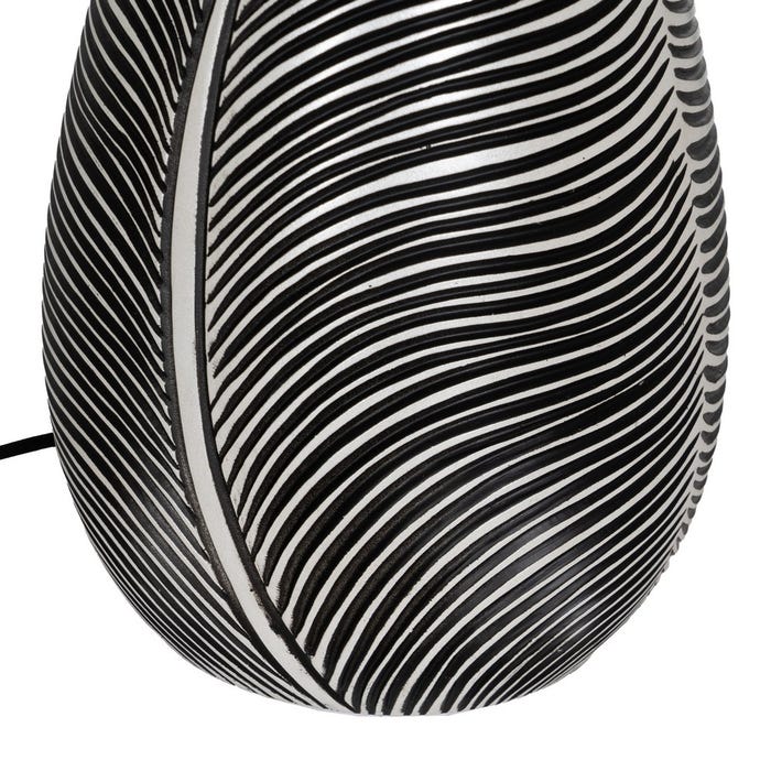 Lámpara Mesa Negro-Blanco Poliresina 38 X 38 X 60 Cm