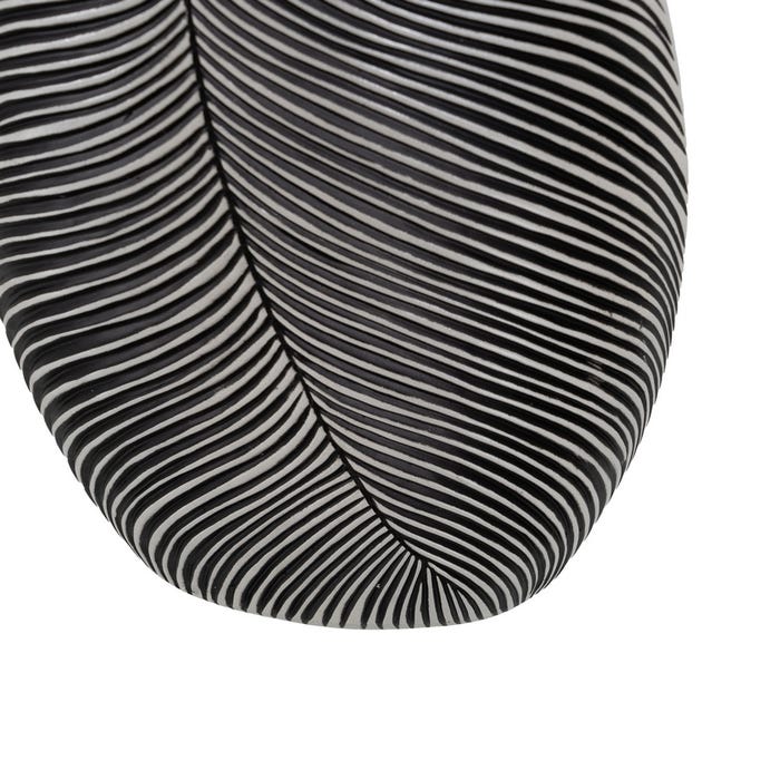 Jarrón Negro-Blanco Poliresina 24 X 12,50 X 68 Cm