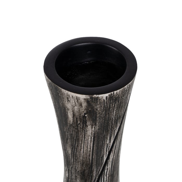 Black-White Polyresin Vase 27 X 12 X 43 Cm