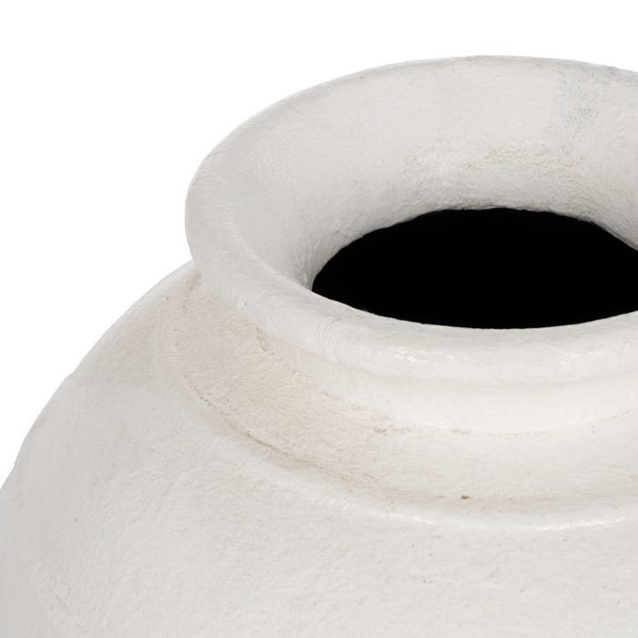 White Fiber Cement Vase 45 x 45 x 51 cm