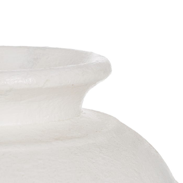 Jarrón Blanco Fibra De Cemento 45 X 45 X 51 Cm