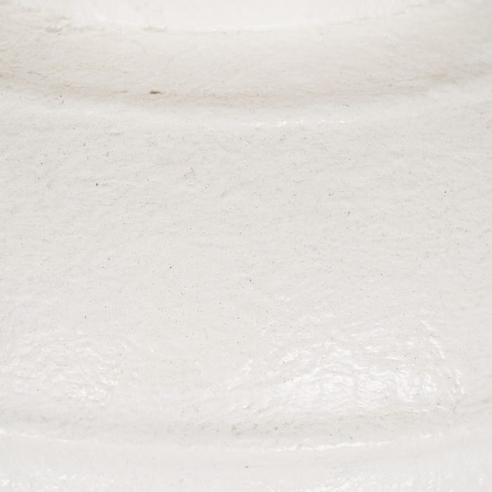 Jarrón Blanco Fibra De Cemento 45 X 45 X 51 Cm