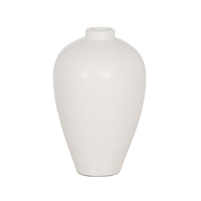 White Terracotta Vase Decoration 38 X 38 X 60 Cm