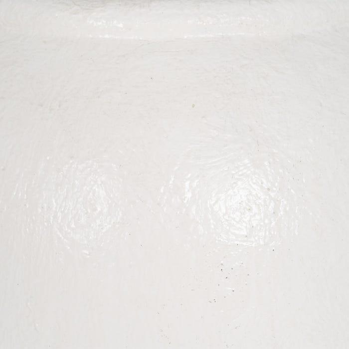 Jarrón Blanco Fibra De Cemento 38 X 38 X 100 Cm