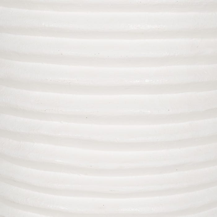 Jarrón Blanco Fibra De Cemento 82 X 82 X 120 Cm